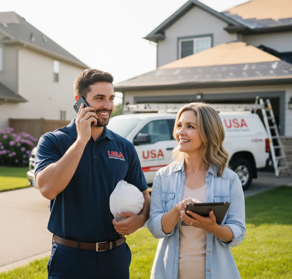 USA Roof Repair Experts customer support in Ona